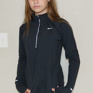 black dri-fit nike running pullover